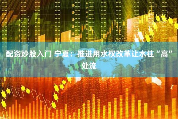 配资炒股入门 宁夏：推进用水权改革让水往“高”处流